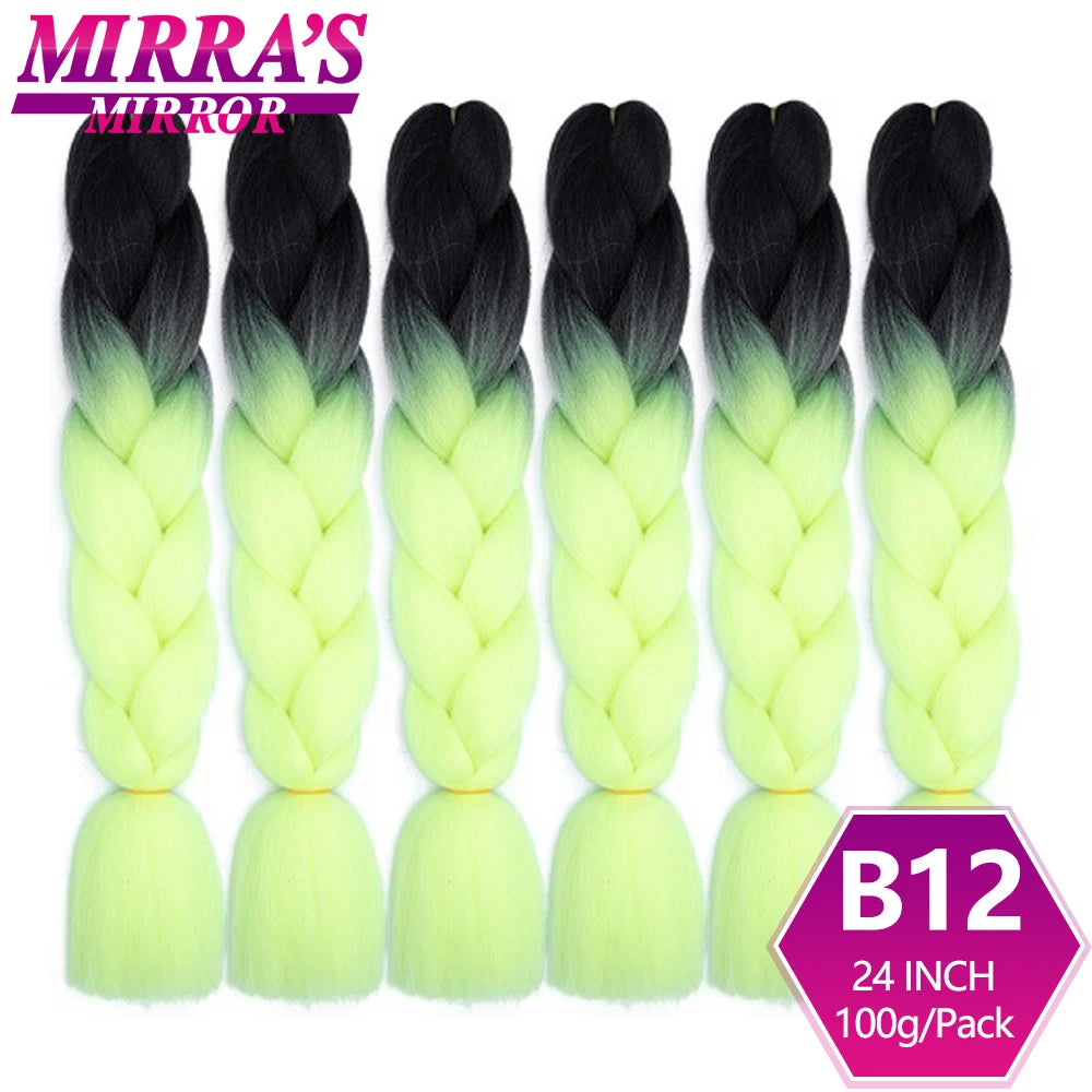 Extensões de cabelo sintético trançado para tranças africanas 6 fios jumbo trançado