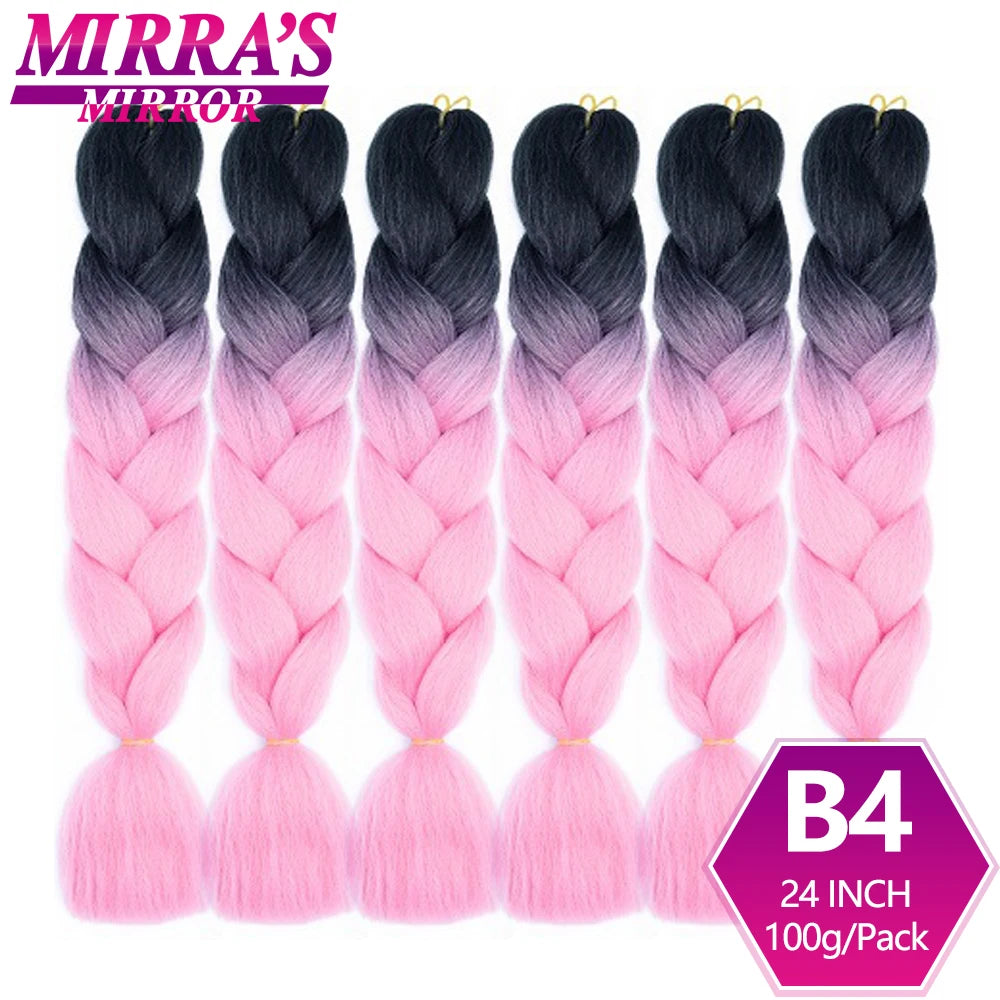 Extensões de cabelo sintético trançado para tranças africanas 6 fios jumbo trançado