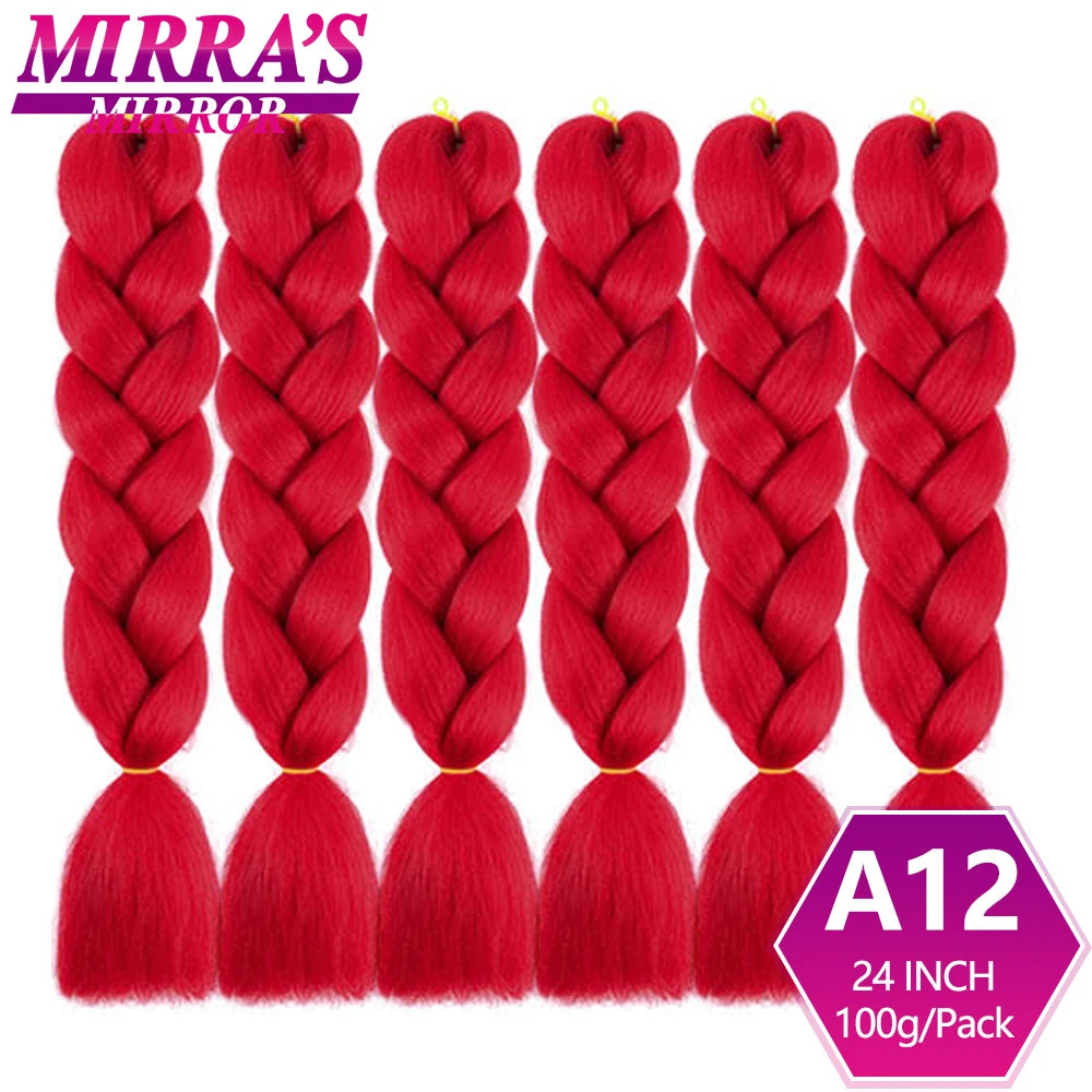 Extensões de cabelo sintético trançado para tranças africanas 6 fios jumbo trançado