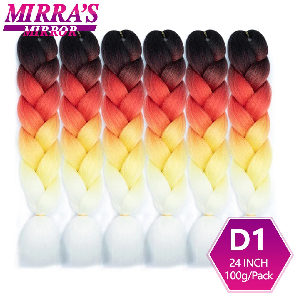Extensões de cabelo sintético trançado para tranças africanas 6 fios jumbo trançado