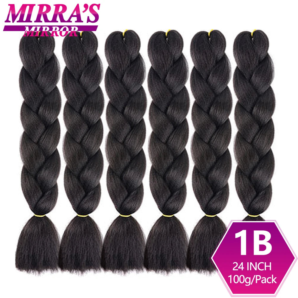 Extensões de cabelo sintético trançado para tranças africanas 6 fios jumbo trançado