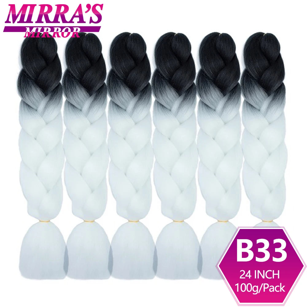 Extensões de cabelo sintético trançado para tranças africanas 6 fios jumbo trançado