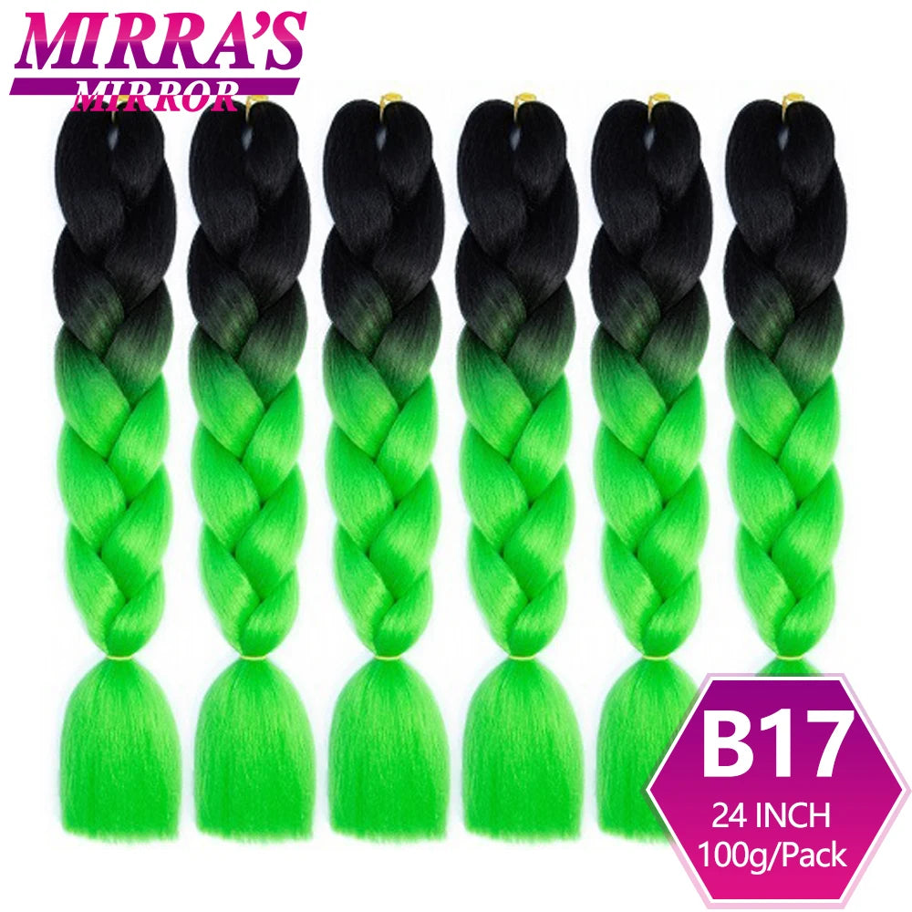 Extensões de cabelo sintético trançado para tranças africanas 6 fios jumbo trançado