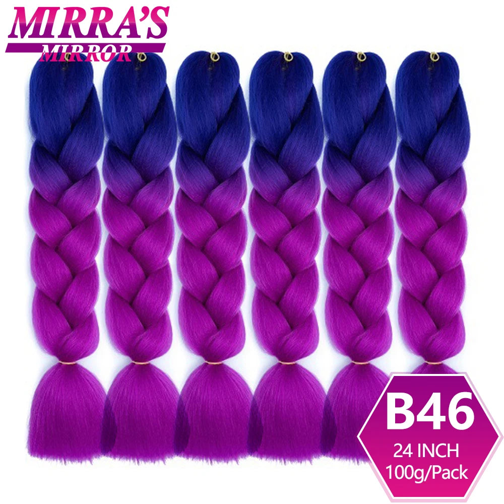 Extensões de cabelo sintético trançado para tranças africanas 6 fios jumbo trançado