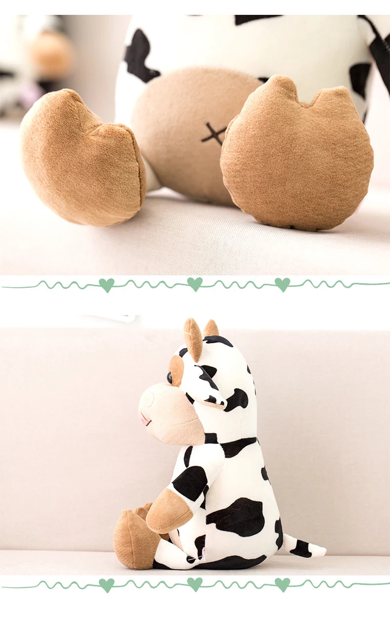 Bicho de Pelúcia Vaca Vaquinha Macia e Pelúcia Vaca Vaquinha Linda Incríveis 30cm