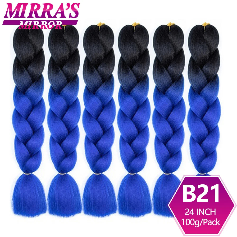 Extensões de cabelo sintético trançado para tranças africanas 6 fios jumbo trançado