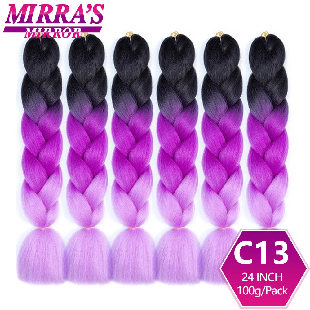 Extensões de cabelo sintético trançado para tranças africanas 6 fios jumbo trançado