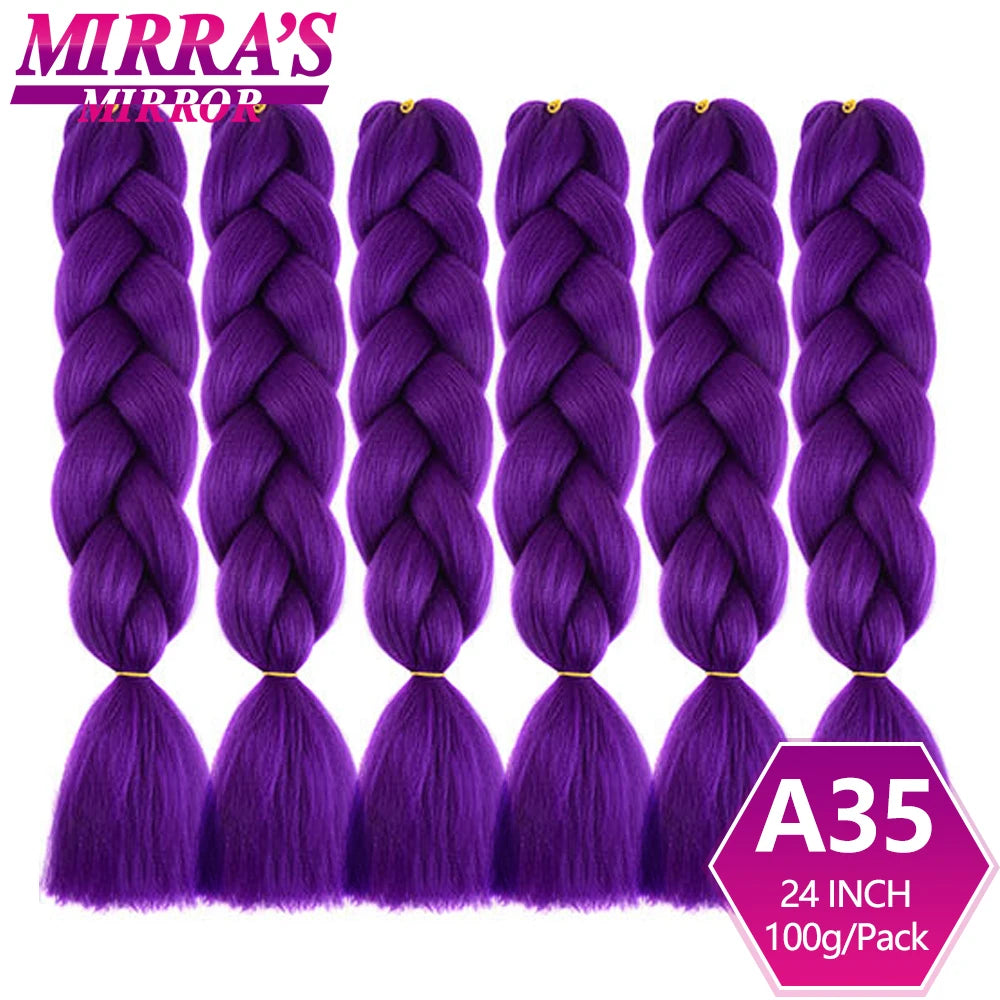 Extensões de cabelo sintético trançado para tranças africanas 6 fios jumbo trançado