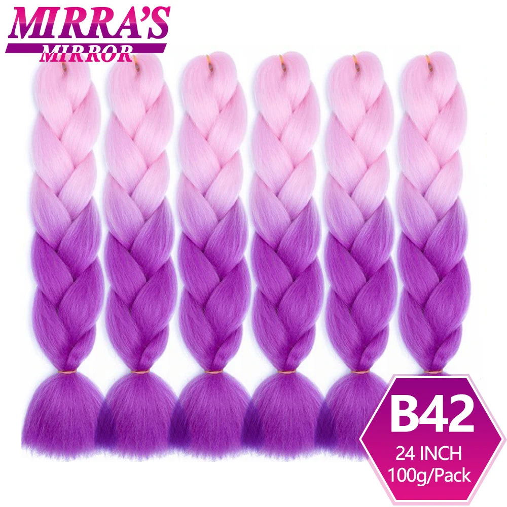 Extensões de cabelo sintético trançado para tranças africanas 6 fios jumbo trançado