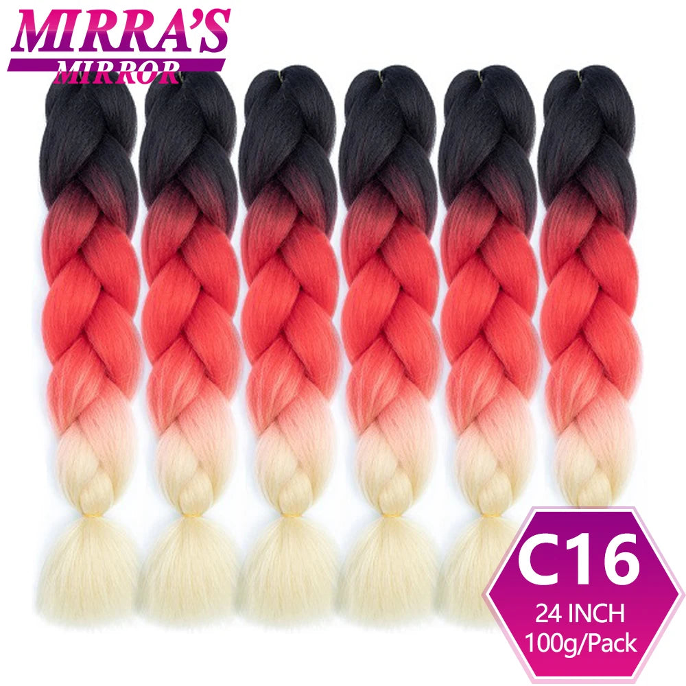 Extensões de cabelo sintético trançado para tranças africanas 6 fios jumbo trançado