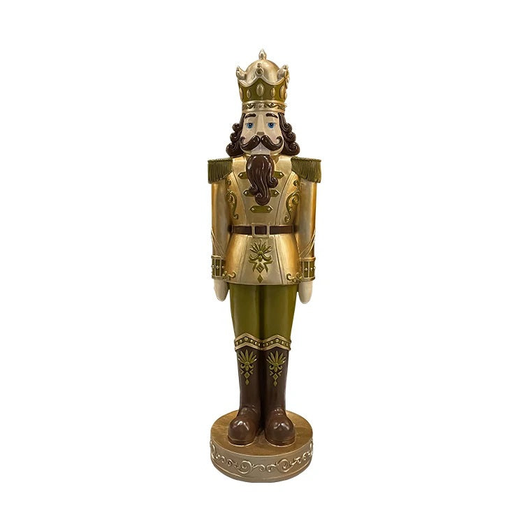 Quebra-nozes Estatueta Estátua Ouro Shopping Soldado Dourado Para Enfeite Natal Feito