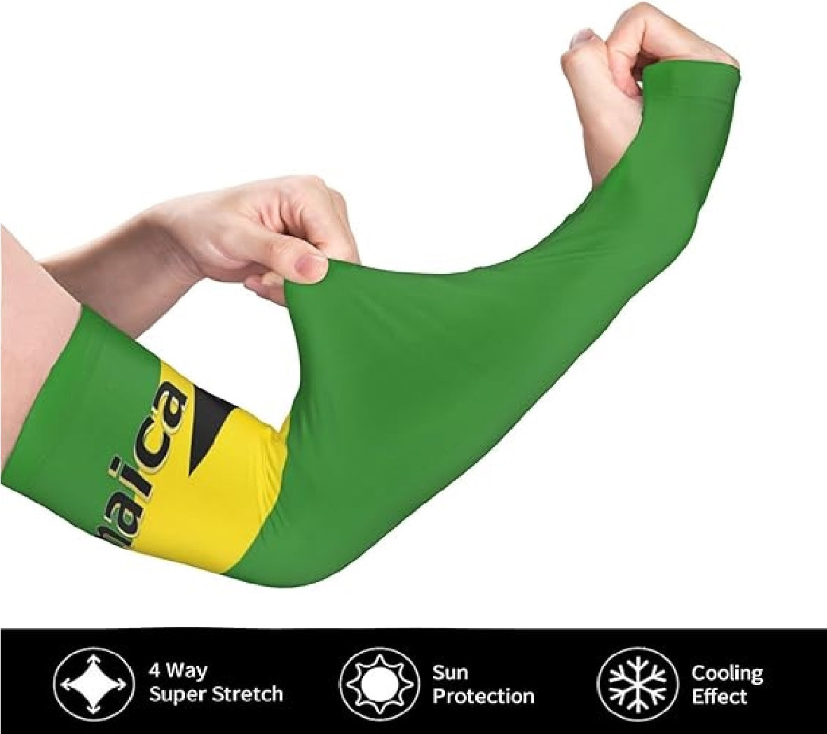 Mangas refrescantes com a bandeira da Brasil, proteção solar, homens e mulheres, ideais