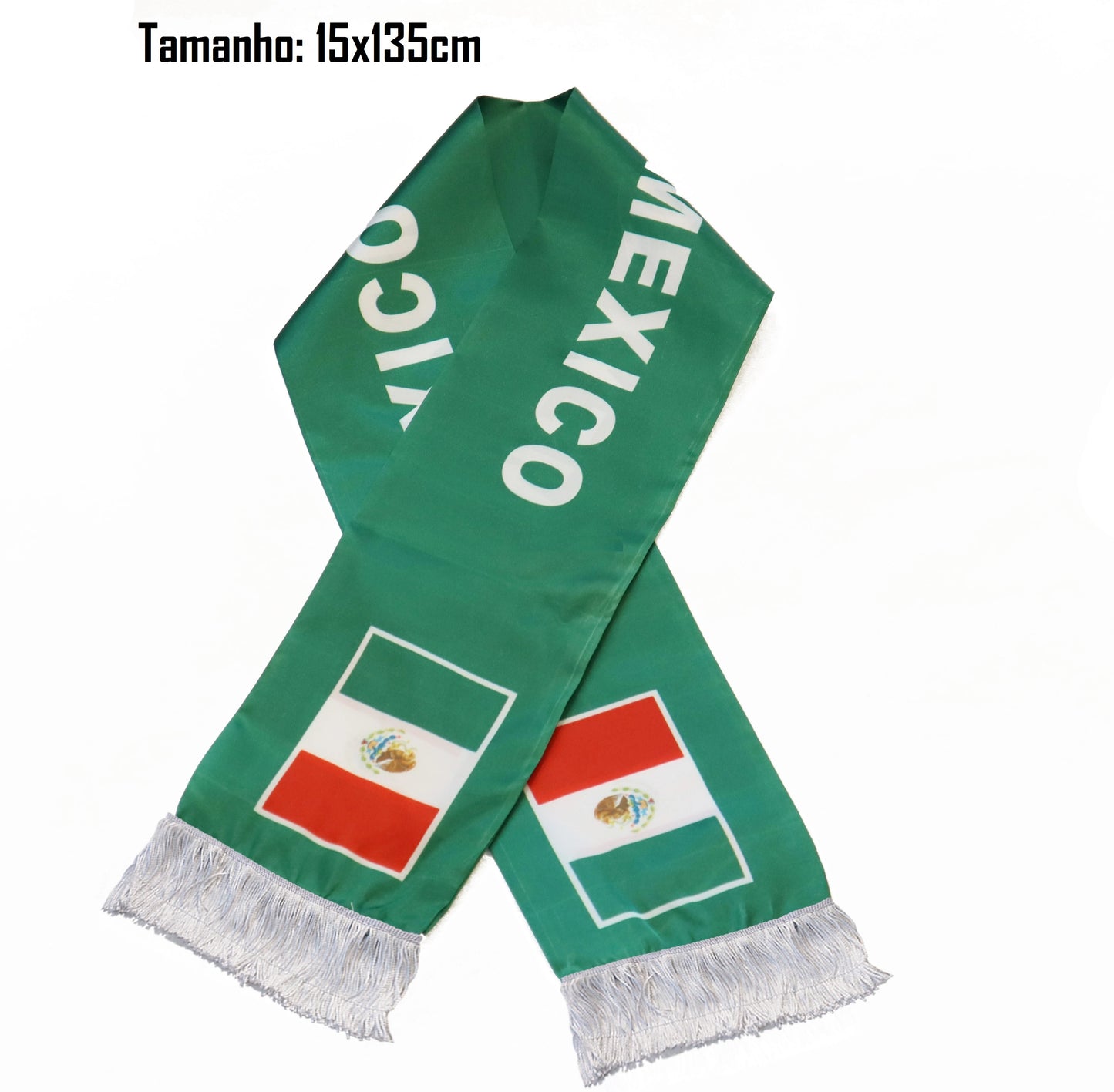 Cachecol para os torcedores Copa do Mundo México da Seleção Mexicana de Futebol Copa