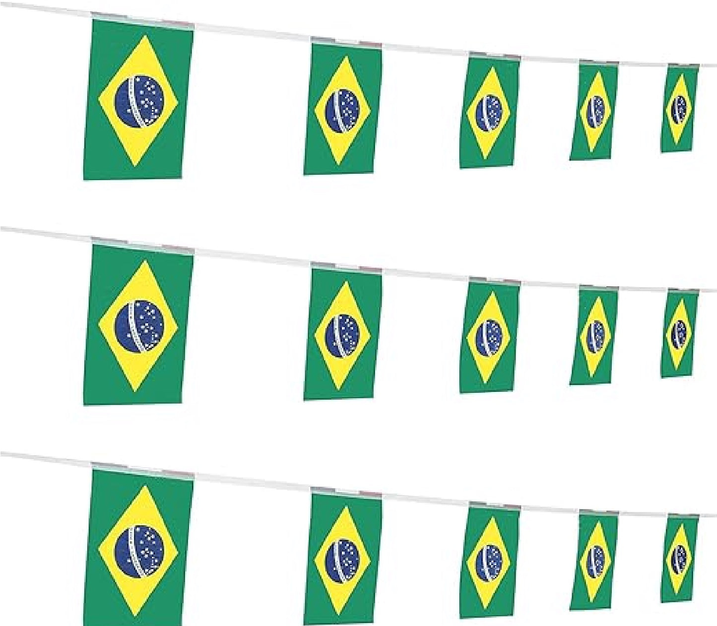 Bandeirinhas Copa do Mundo brasileira do Brasil, pequenas bandeiras de flâmula do Brasil