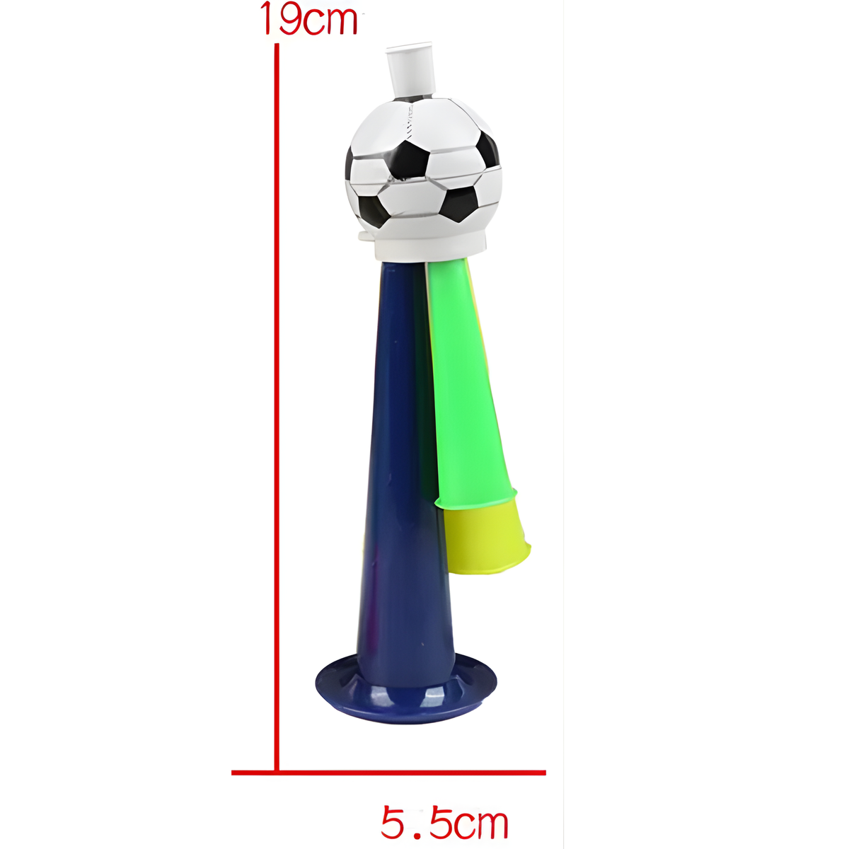 Kit 1 Vuvuzela Corneta Brasil Verde E Amarelo Acessório Torcedor Essencial Vibrarem