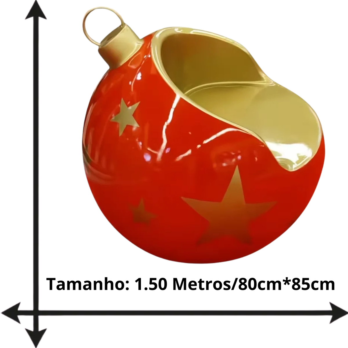 Banco Bola de Natal Gigante para Shopping Center, Poltrona Bola de Natal
