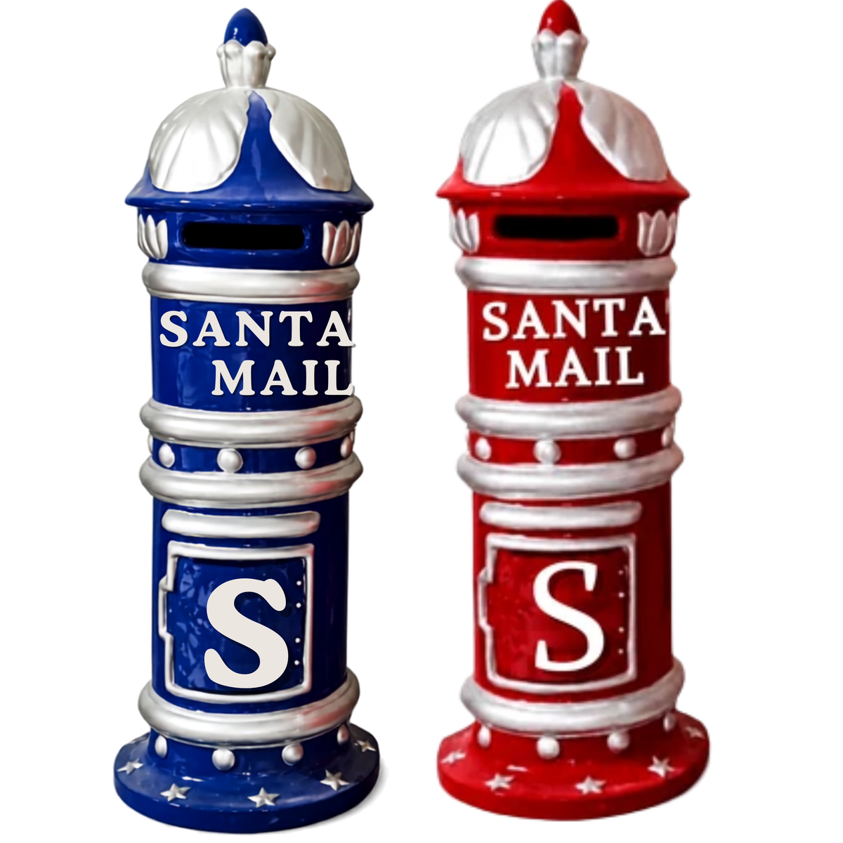 Caixa de Correio Decorativa de Papai Noel Feita de Ferro Adicionando Natalino Shopping