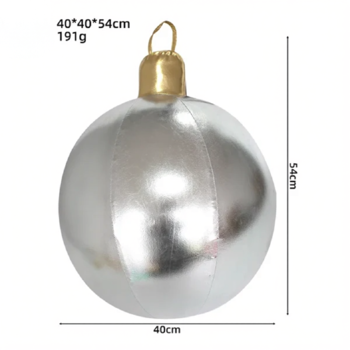Bola de Natal Inflável Colorido Internos 40cm*Largura*54 cm*Peso: 191g Gigante 40cm PVC
