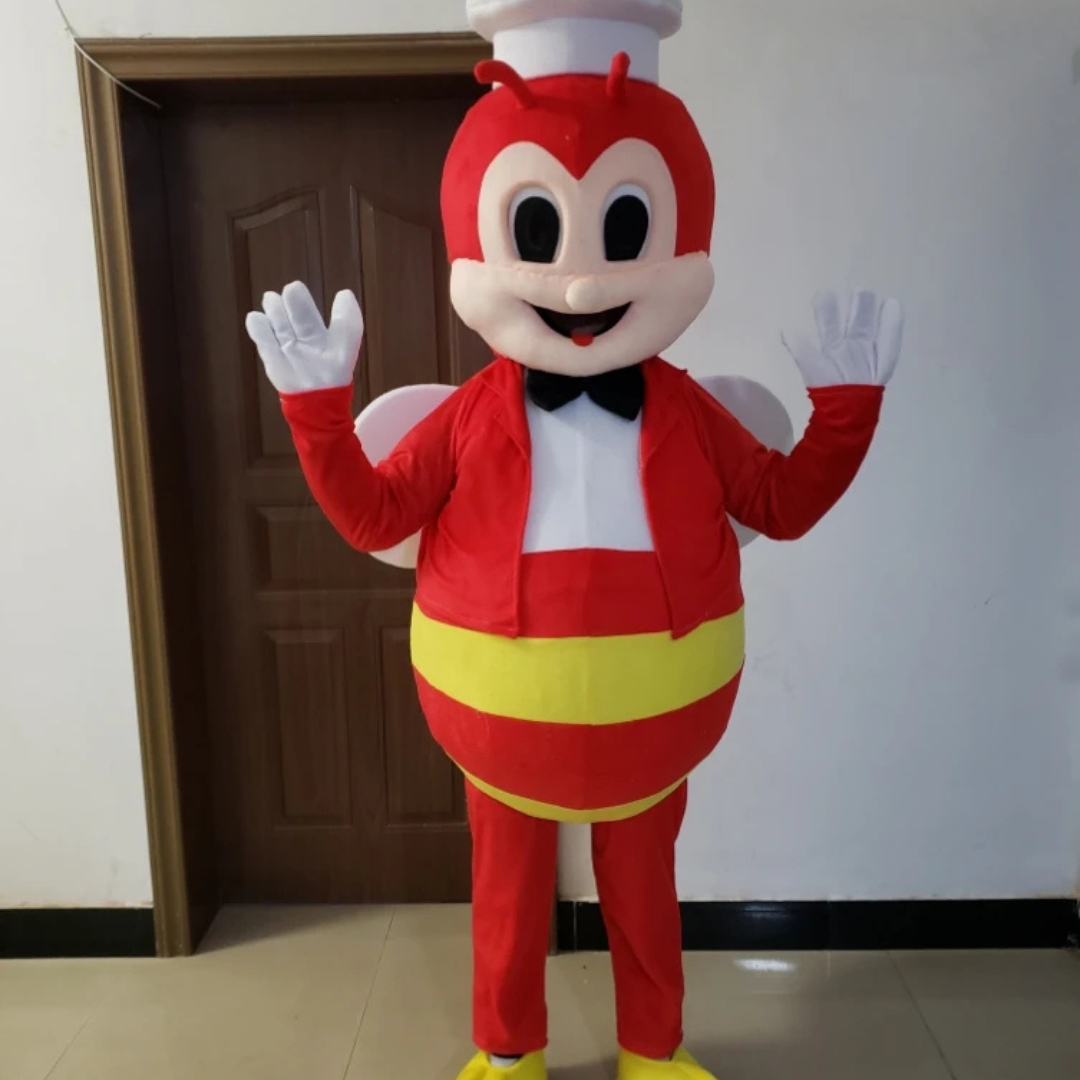 Fantasia de mascote abelha inteligente tamanho adulto para homens e mulheres cabeça