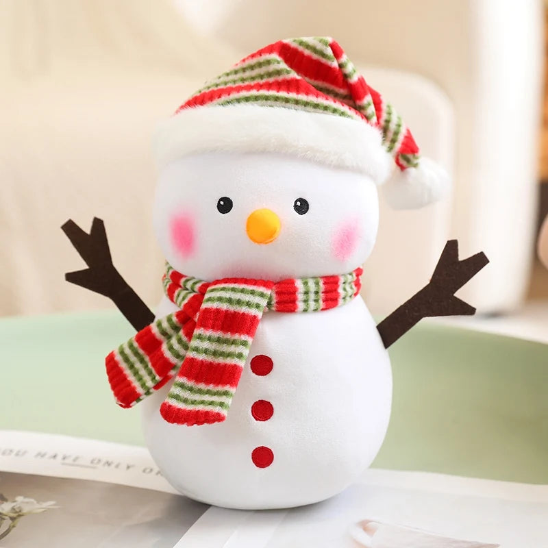 Boneco Natal Boneco De Neve Enfeite Tecido 25cm e Boneco Neve para Árvore de Natal