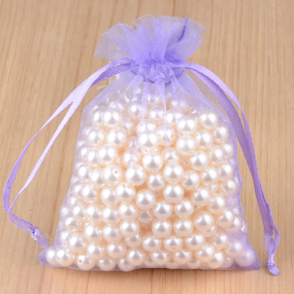 Sacolinhas Grande Organza Saco De Organza Branco 15x20cm - Pacote 50 Gala, Multicor