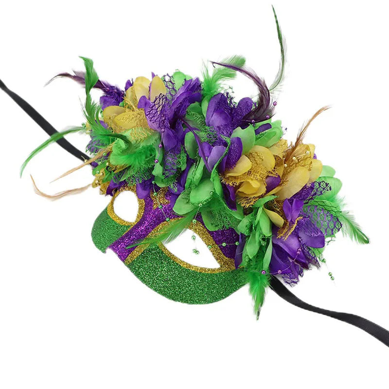 Carnaval com Plumas e Glitter nas Cores do Carnavalesco (Roxo, Verde e Dourado), Plumas Artificiais Coloridas