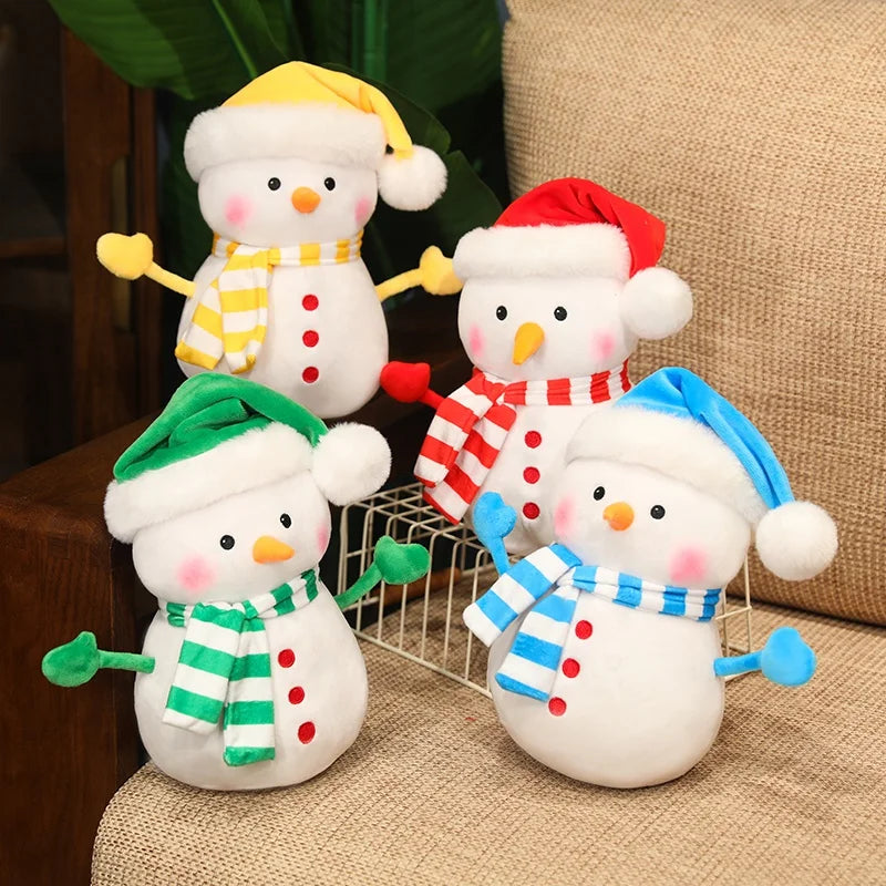 Boneco Natal Boneco De Neve Enfeite Tecido 25cm e Boneco Neve para Árvore de Natal
