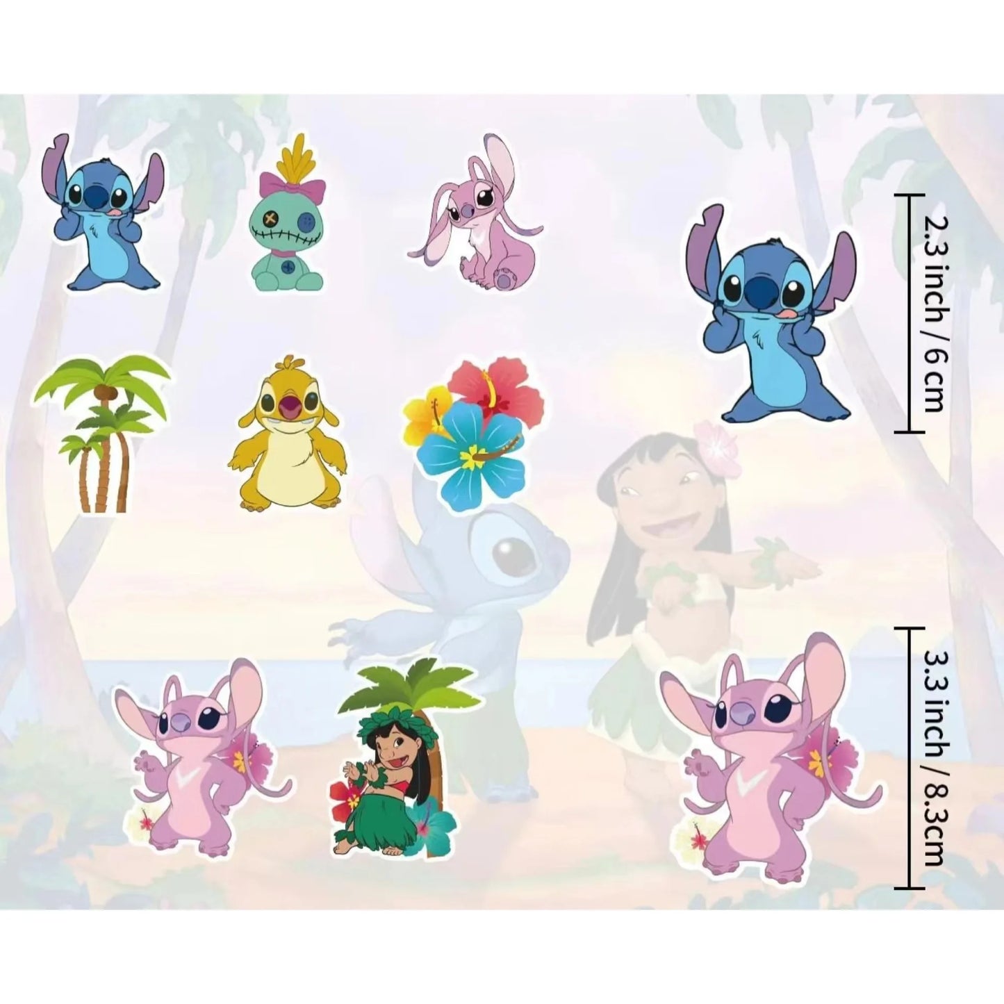 Kit Bolo Lilo Stitch Topos De Bolo decoração Festa Aniversário