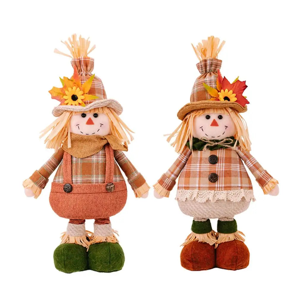 Decorações de espantalho de Ação de Graças, decorações de outono, feito à mão, colheita