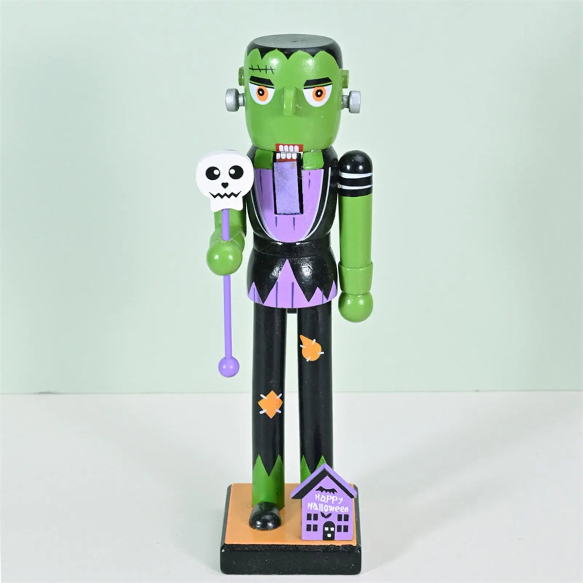 Quebra-Nozes de Halloween Estatueta na Abóbora Bruxa Quebra-Nozes Figurino
