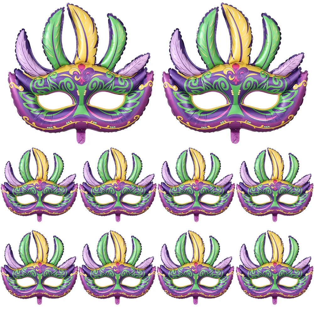 Máscara de Carnaval Balões de Folha Máscara Carnaval 1/2 peças máscaras festa carnaval