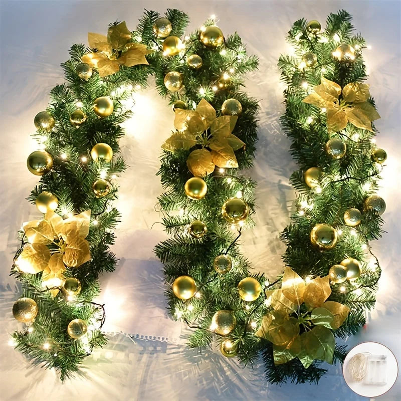 Guirlanda de Natal Decorativa, Guirlanda de Natal com Bengala, Enfeite para Árvore Natal