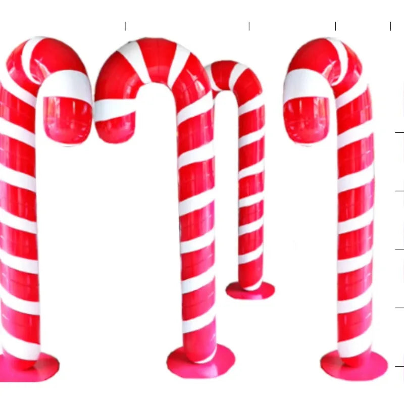 Bengala de Natal Vermelho/Branco Gigante de Fibra de Vidro Pirulito Gigante para Shopping