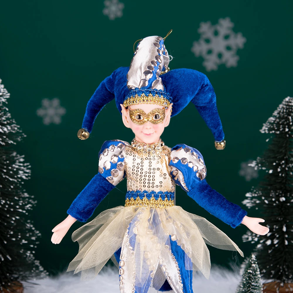 Fada do País das Maravilhas do Inverno de Natal, Grande - 45cm, Palhaço de Natal Decorativo
