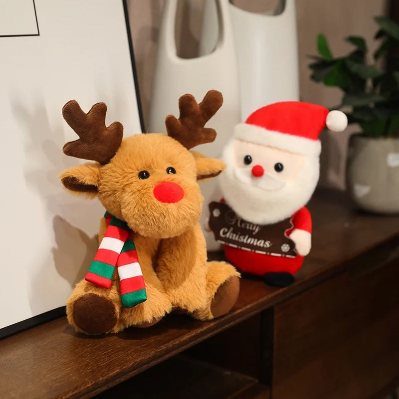 Urso de Pelúcia de Natal com Chapéu Presente de Natal para Pelúcia, Urso de Pelúcia