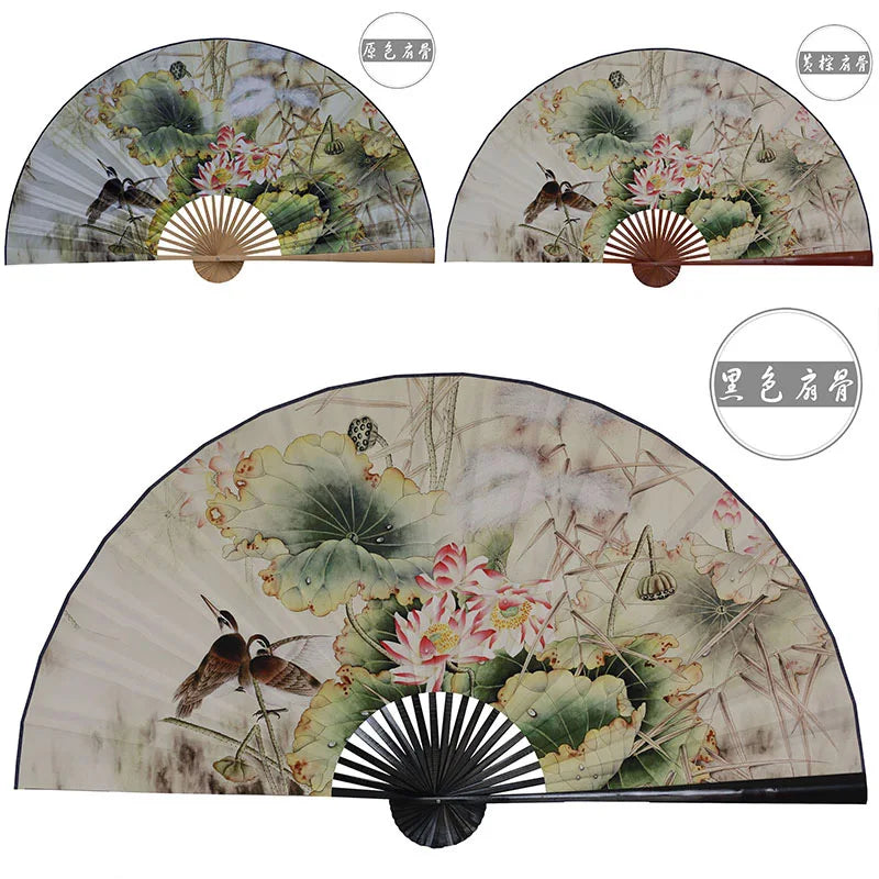 Grande Leque Pendurado, Decoração de Parede de Fundo, Leque Pendurado Artesanal