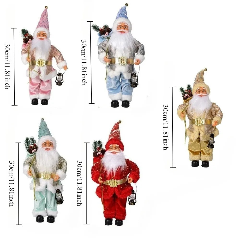Decoração Natal Papai Noel Papai Noel de 34CM*20CM em pé estátua Papai Noel coleção