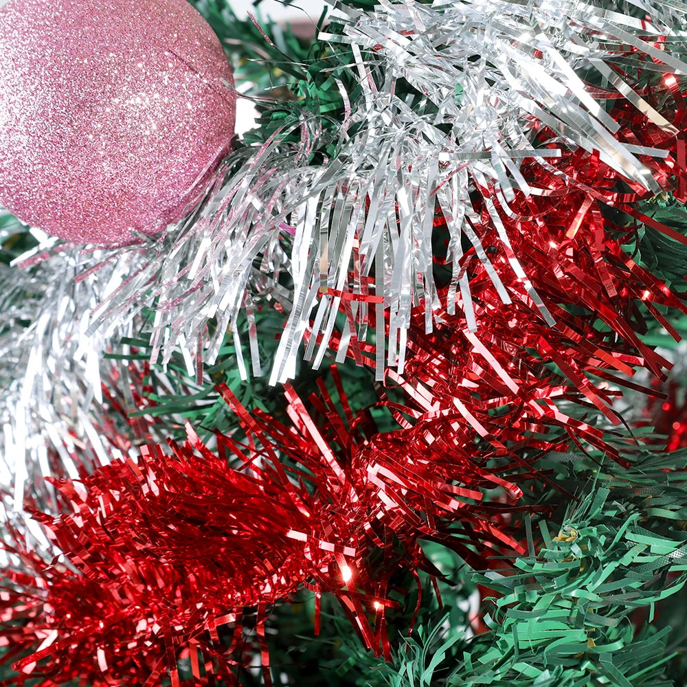 Guirlanda Colorida de Natal 15 jardas (45 pés) comprimento comercial grosso papel alumínio