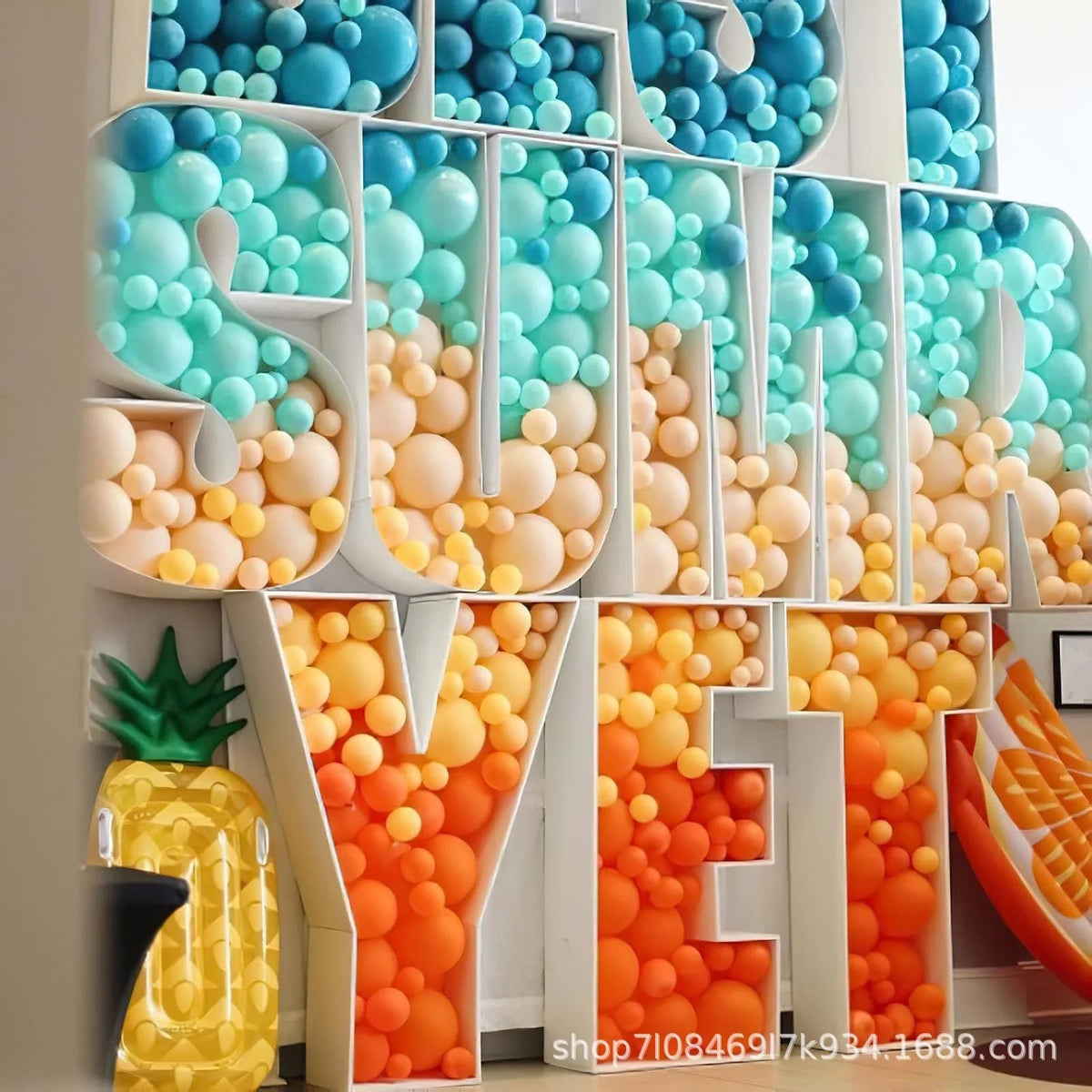 Letras Gigante Moldura para balões, moldura de mosaico de 73 cm, balões reutilizáveis
