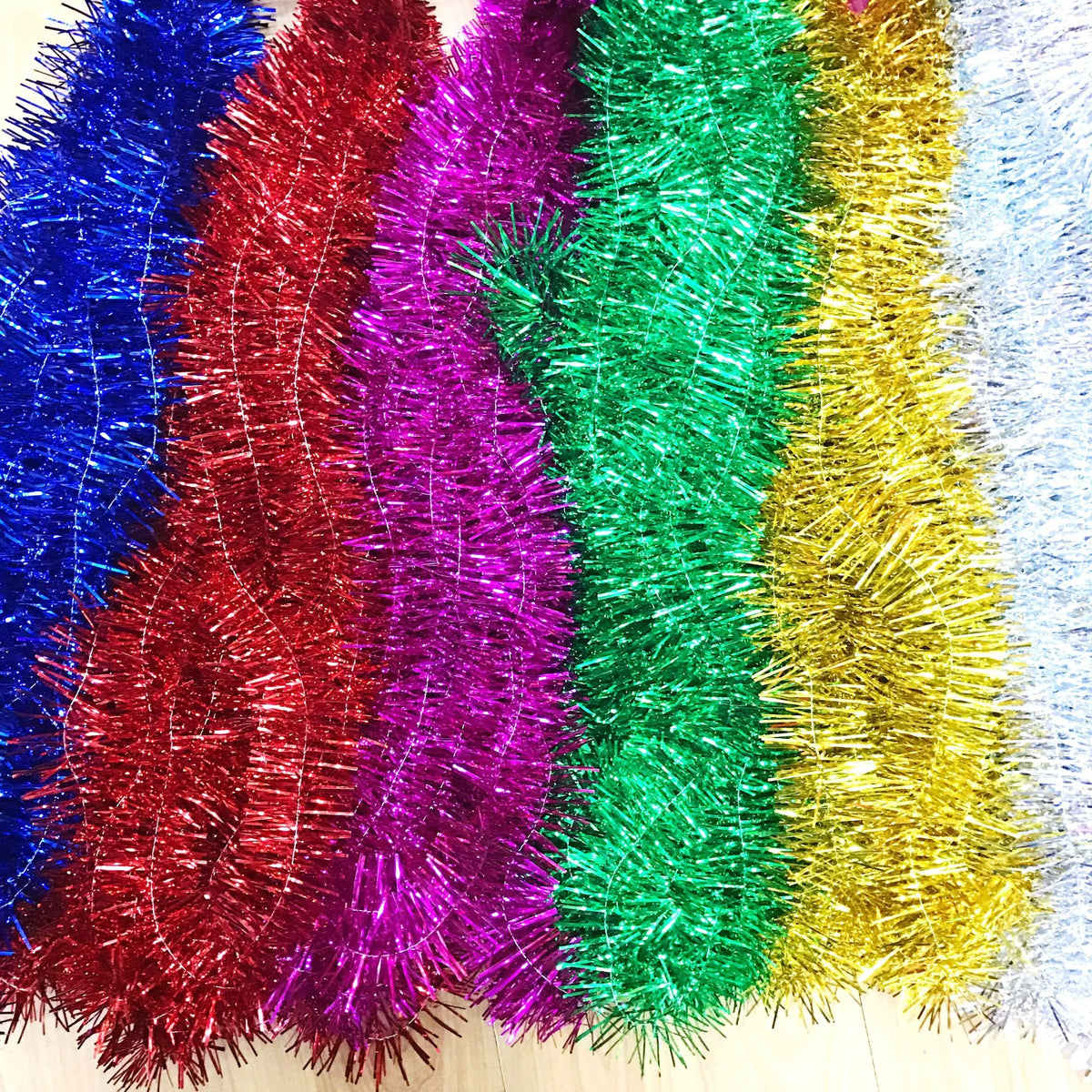 Guirlanda Colorida de Natal 15 jardas (45 pés) comprimento comercial grosso papel alumínio