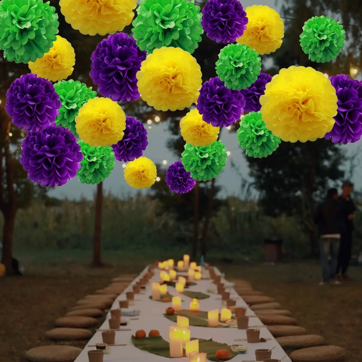 Pompom festa carnaval conjunto de decoração para Carnaval Pompom de Papel Decorativo