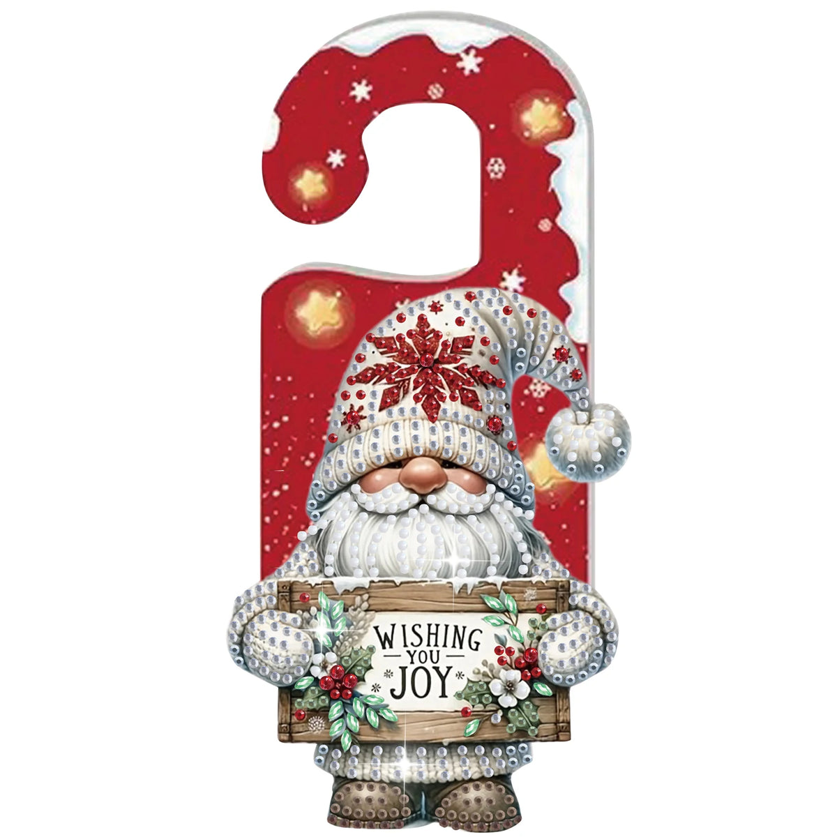 Placa Decorativa Acrílico Presente Natal 1 Peça/Conjunto Suporte para Pingente com Pedra