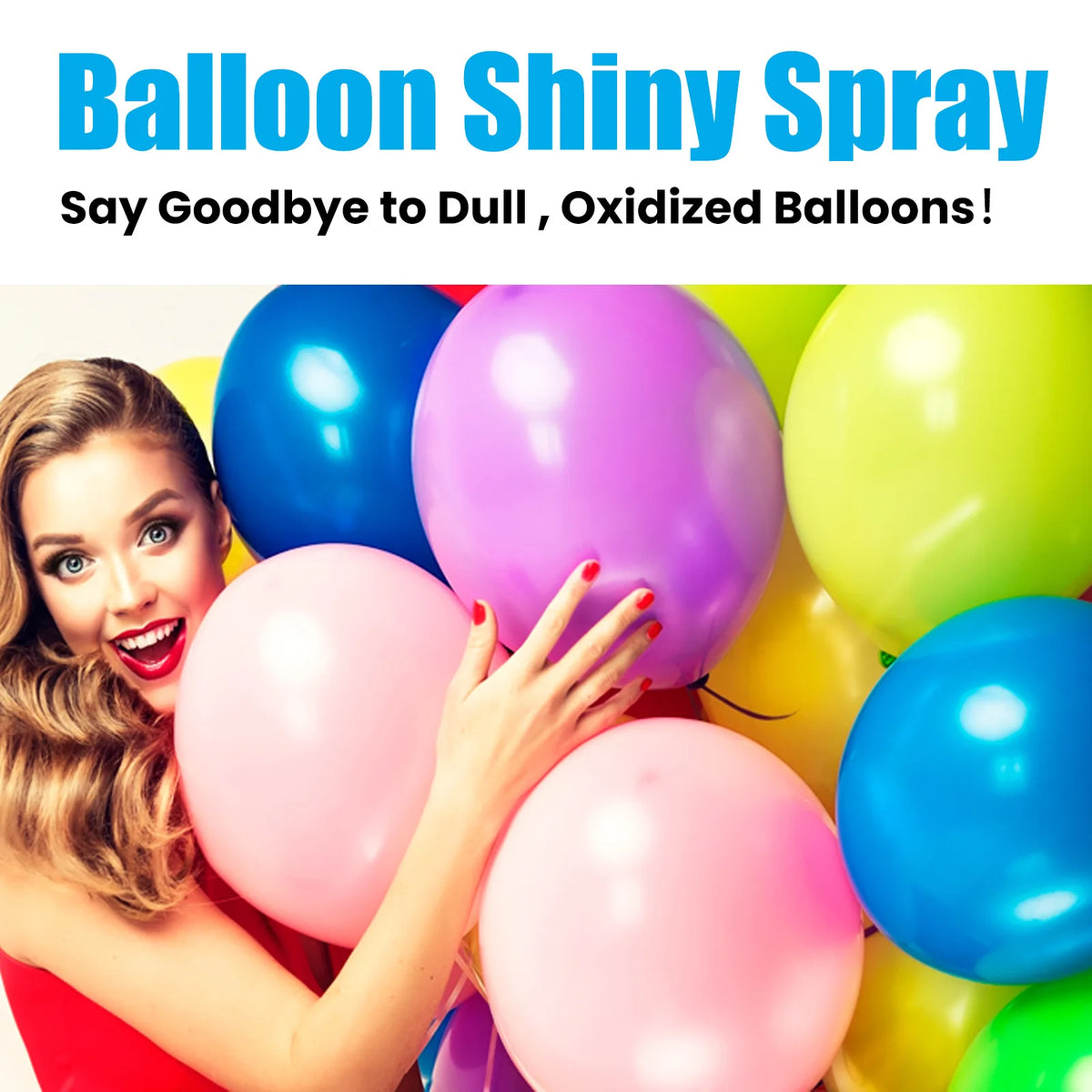 Spray alto brilho – brilho balão, brilho para balões látex, brilho instantâneo longa duração