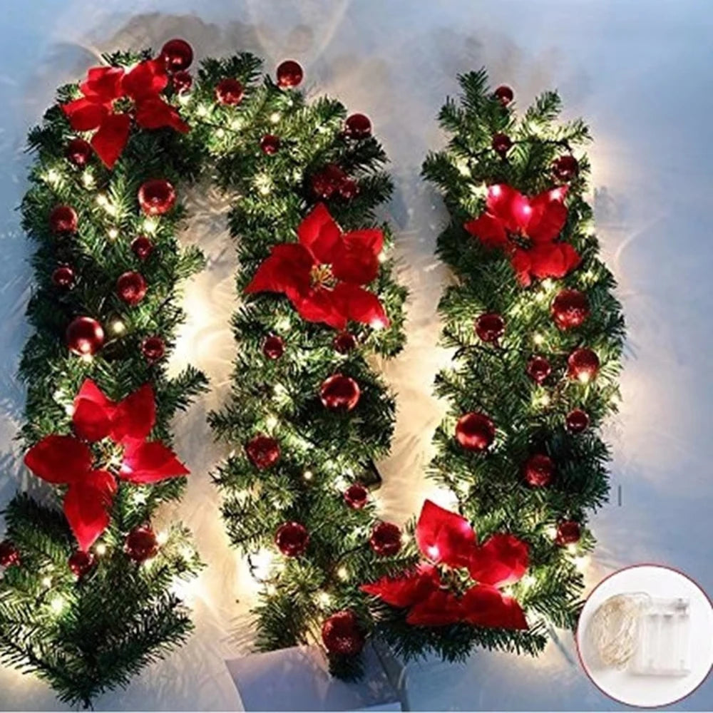 Guirlanda de Natal Decorativa, Guirlanda de Natal com Bengala, Enfeite para Árvore Natal