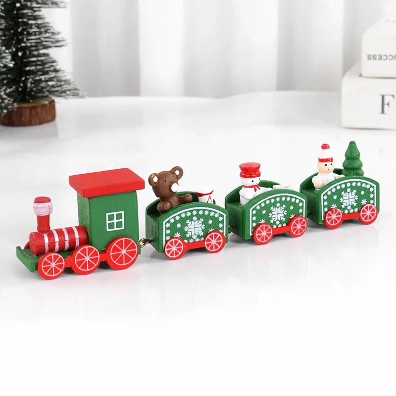 Trenzinho de Natal de Madeira Enfeite Decorativo de Mesa Mdf 25cm
