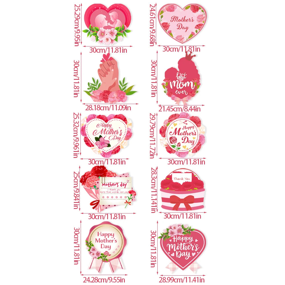 Decoração Teto de Dia das Mães Porta Pendurada Banner Dia das Mãe