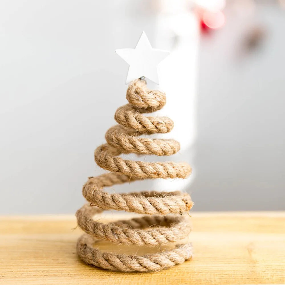 Bolinhas de Madeira para Árvore de Natal, Árvores de Natal Decorativas Estilo Nórdico Feitas de Contas Madeira