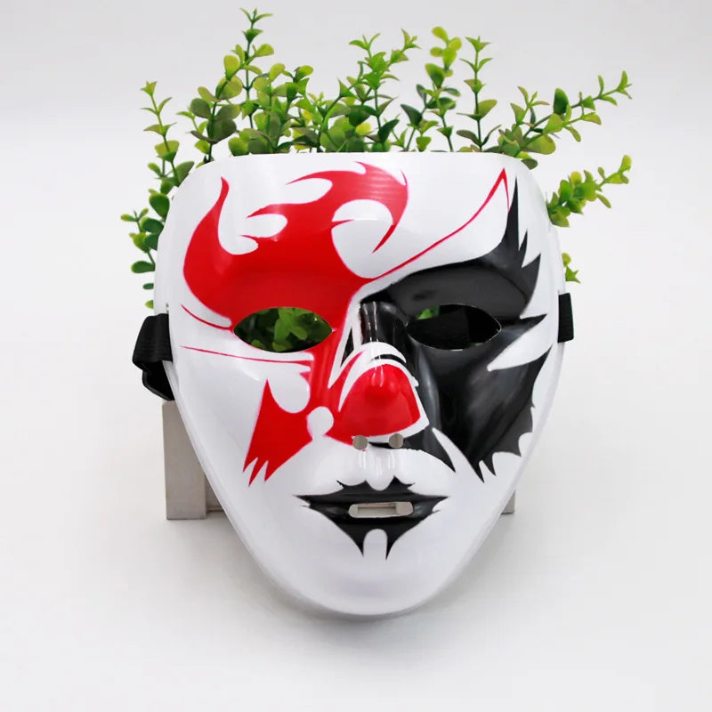 Máscaras de Dança de Rua (Passo Fantasma Dance / Hip Hop) Feitas de Plástico Leve, Usadas para Festas e Cosplay
