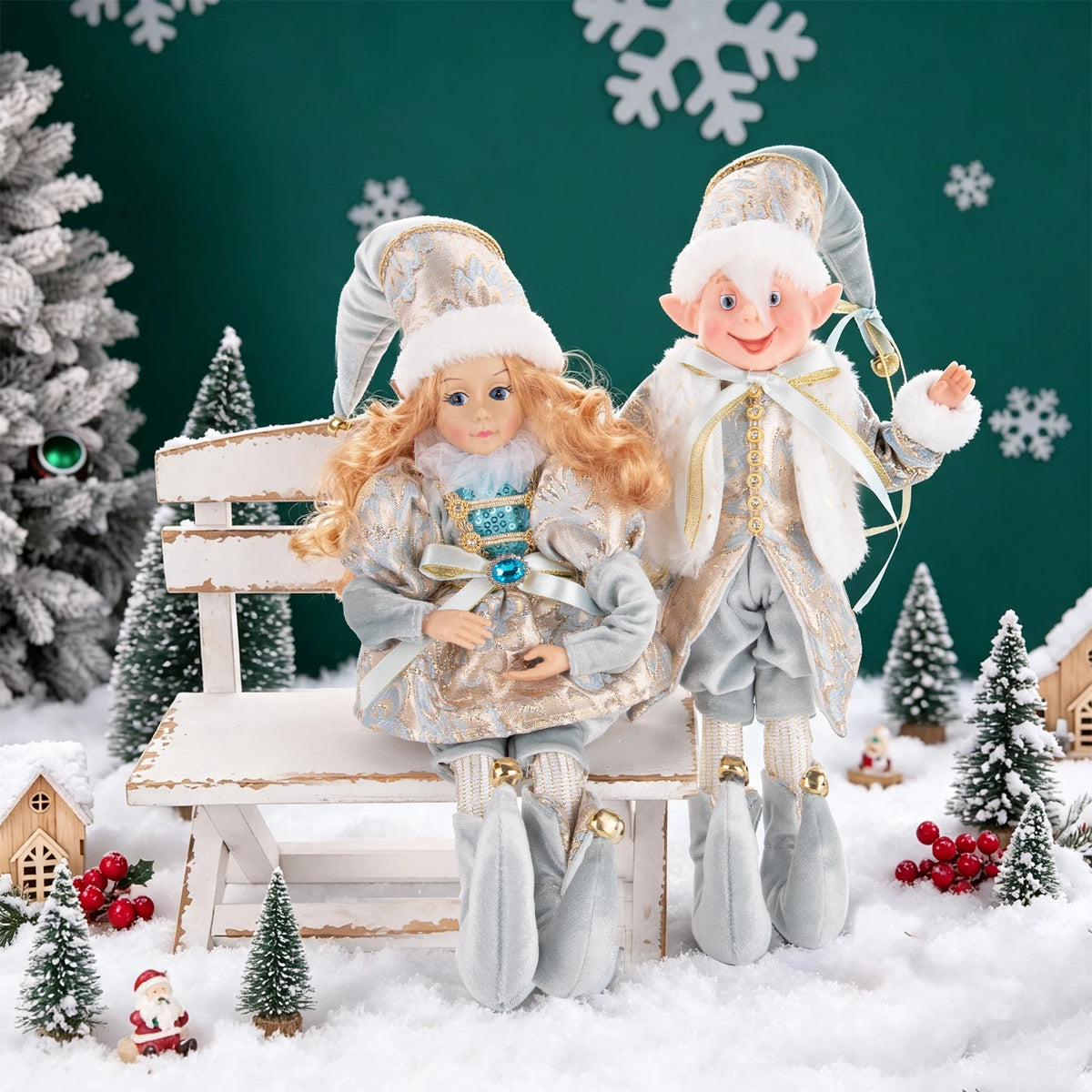 Bonecos de Elfo de Natal, 45cm Macios e Adoráveis enfeites Árvore de Natal Elfos Árvore Natal