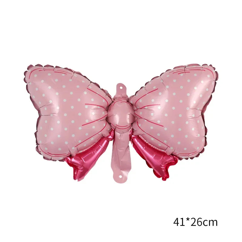 Balões de laço, decoração de chá de bebê com gravata borboleta